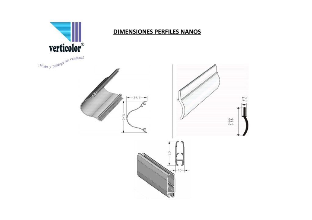 Dimensones perfiles nano